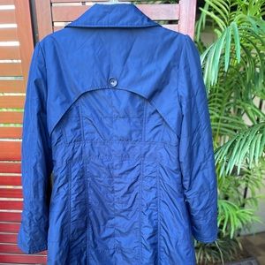 Tulle Anthropology L ladies Classic blue Trench lightweight perfect for Spring